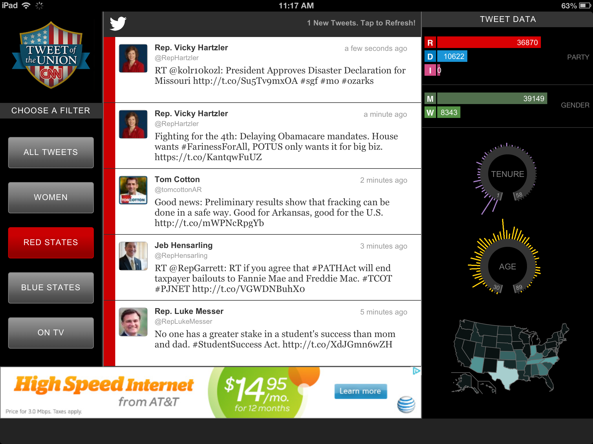 Tweet of the Union iPad immersive